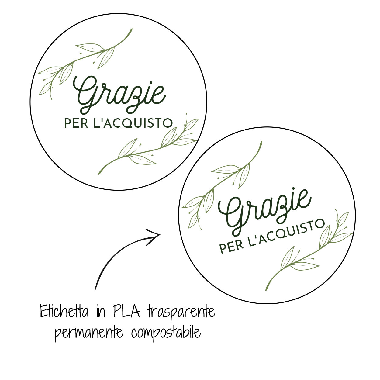 papel PLA Transparente permanente compostable