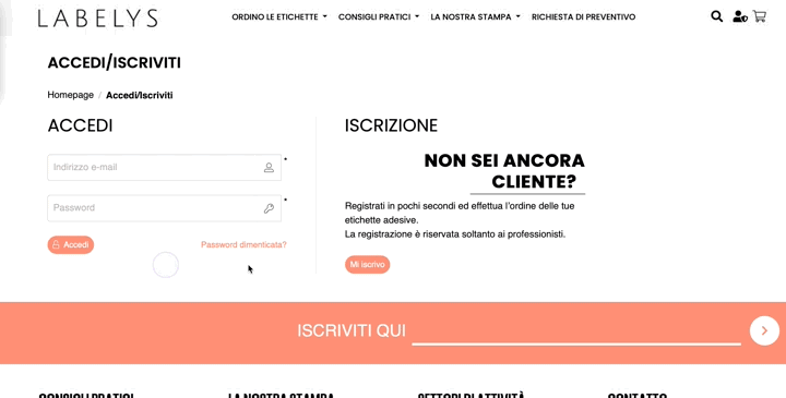 Password dimenticata